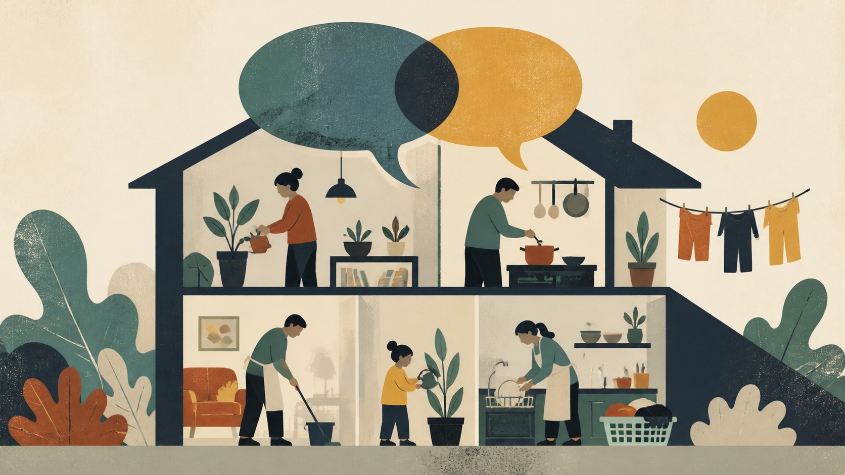 Declaring Interests Strengthens Conversation: Shared responsibility at home, without heroes