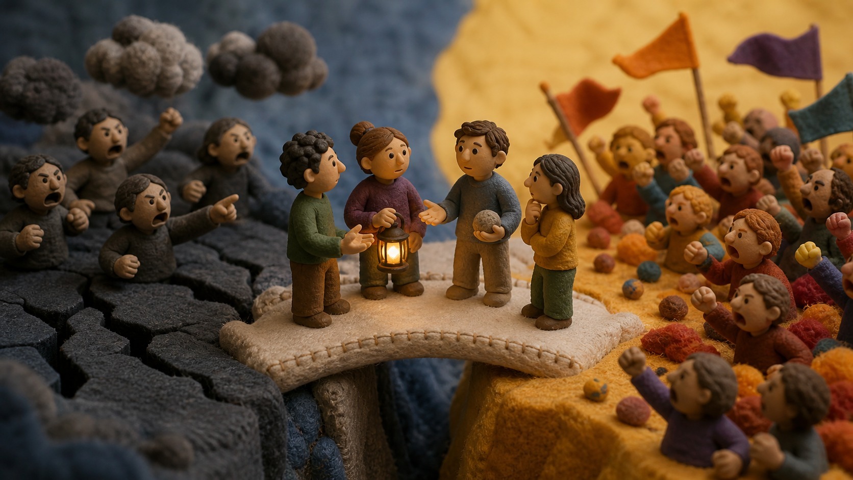 Un equipo crítico y amable encuentra fallos antes del daño: Dialogar cuando el mundo empuja a elegir bando