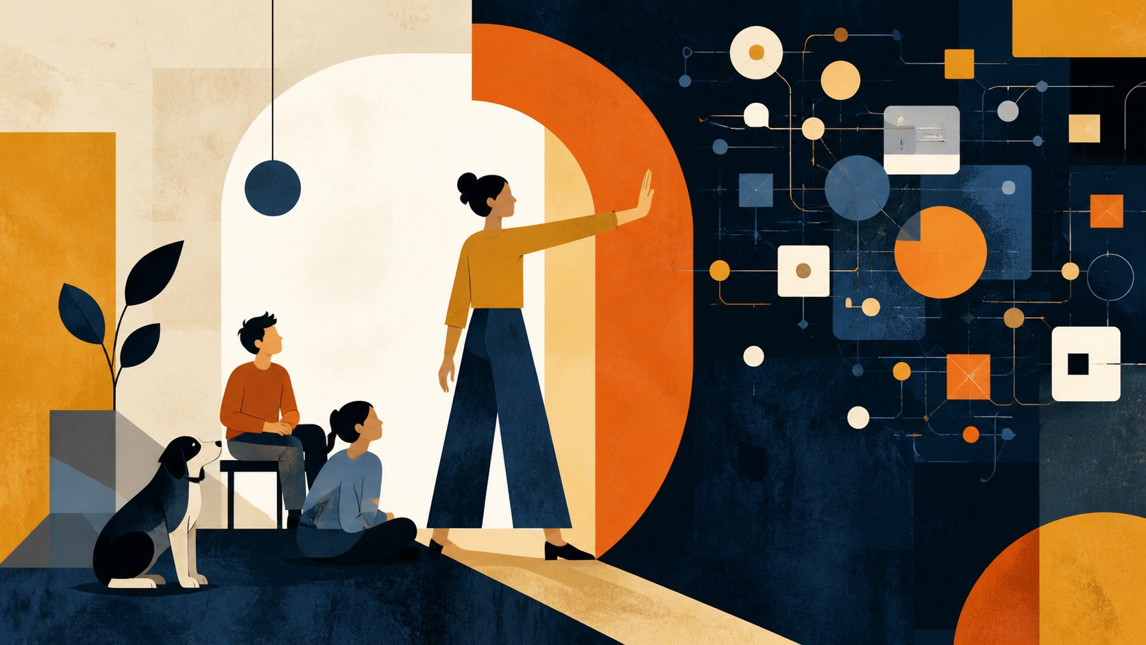 Power appears where someone can say enough: Families in a connected world