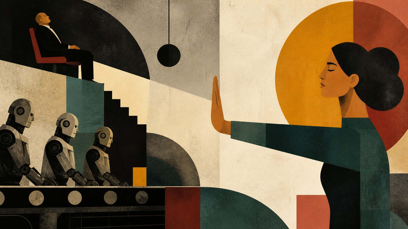 Power appears where someone can say enough: Decent work in the age of automation