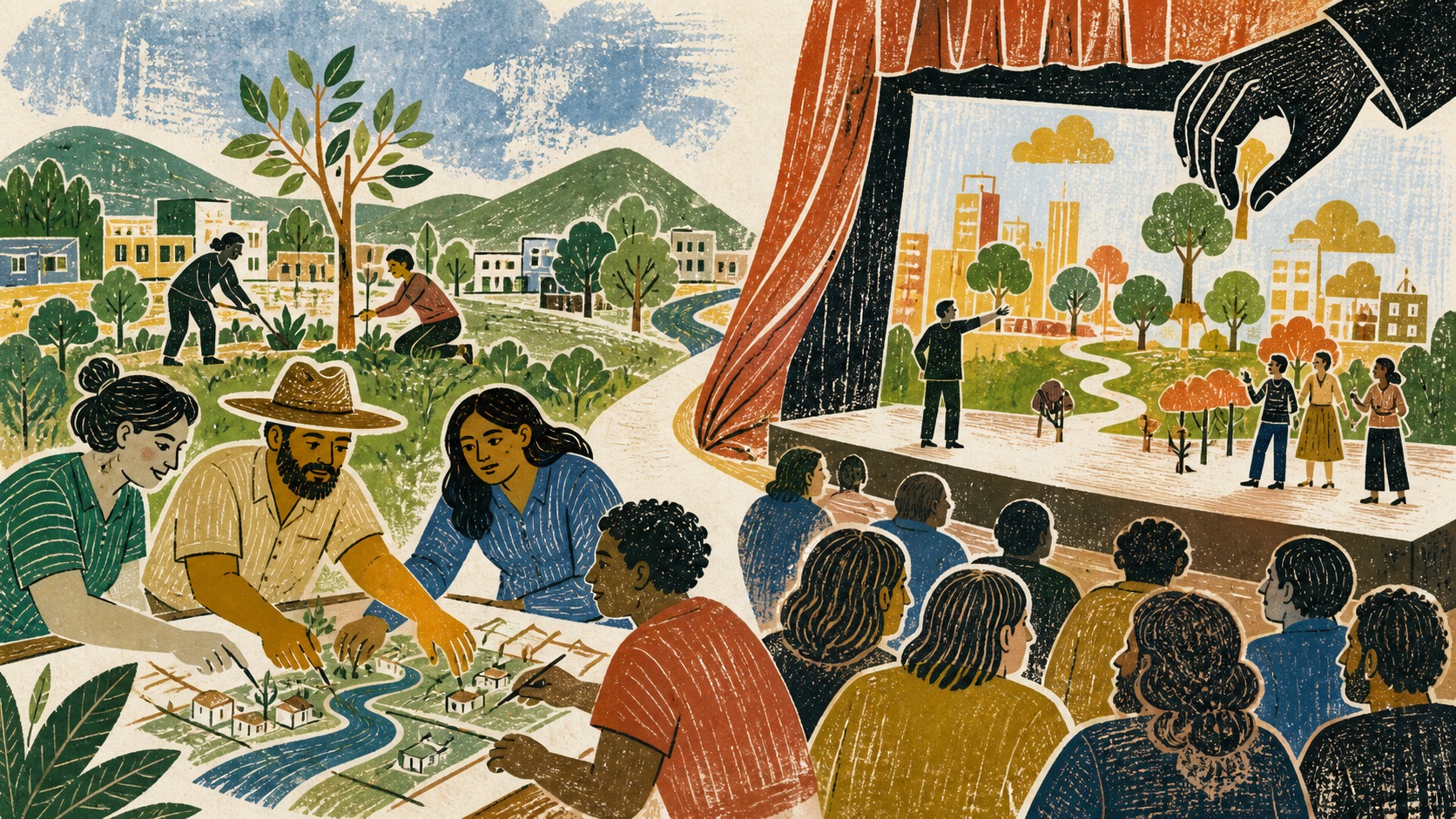 Participation before changes decisions, then only decorates them: Communities testing the future