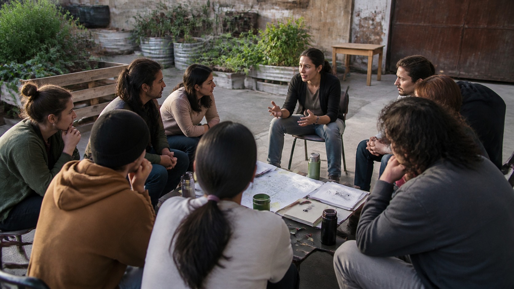 The future becomes human when it retains a way out: Communities testing the future
