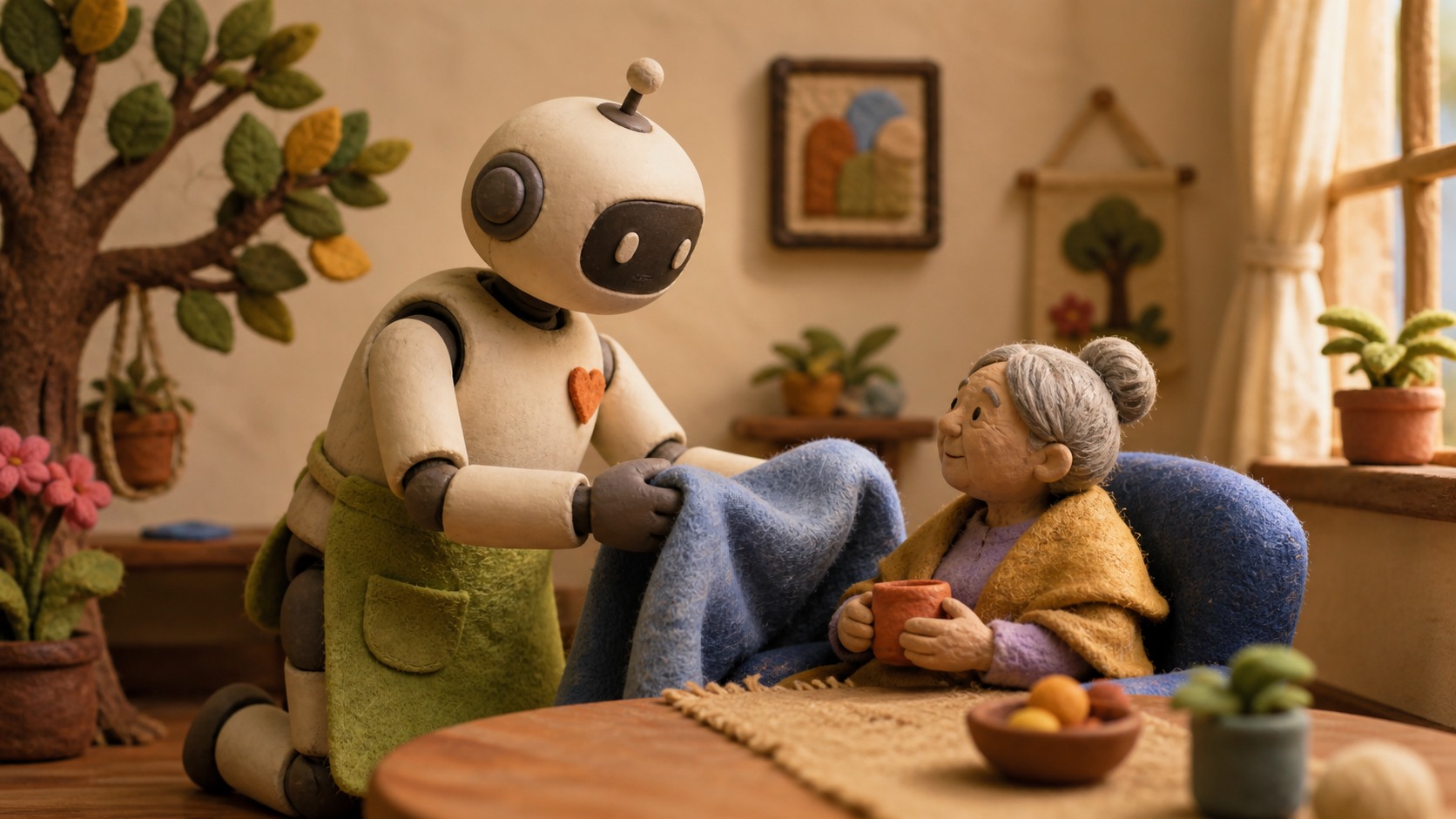 The smallest gesture reveals what values they command: Robotics that cares without dehumanizing