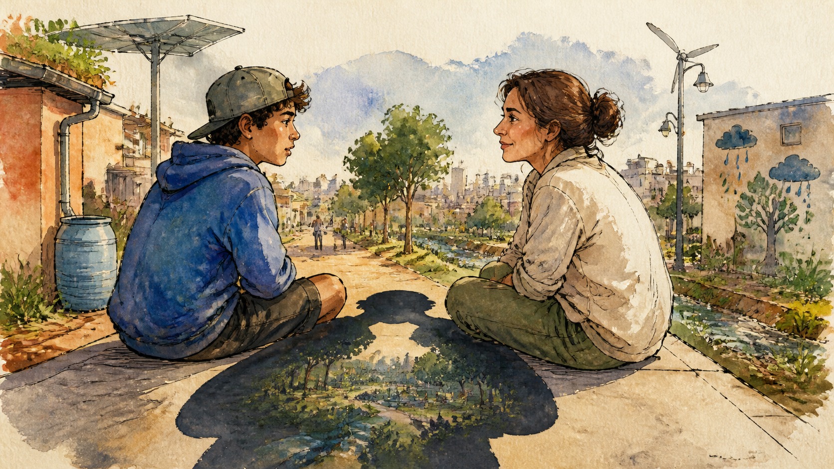 Listening to a teenager demands giving up the script: Climate-prepared neighbourhoods